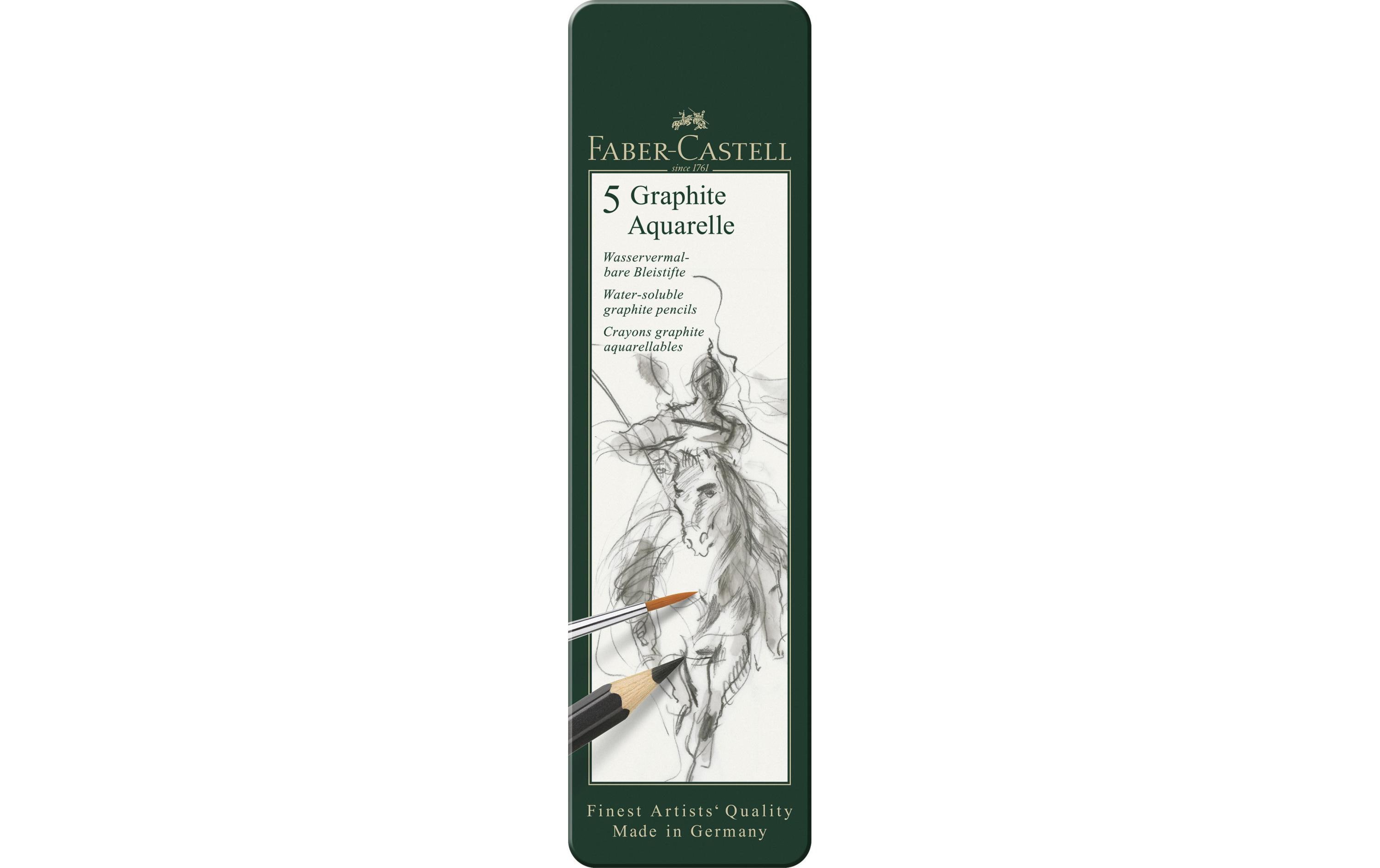 Bleistift Graphite 5 Stück im MetalletuiGraphite Aquarelle Bleistift