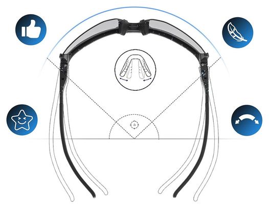 Lunettes de cyclisme polarisées Rockbros SP297 - noir