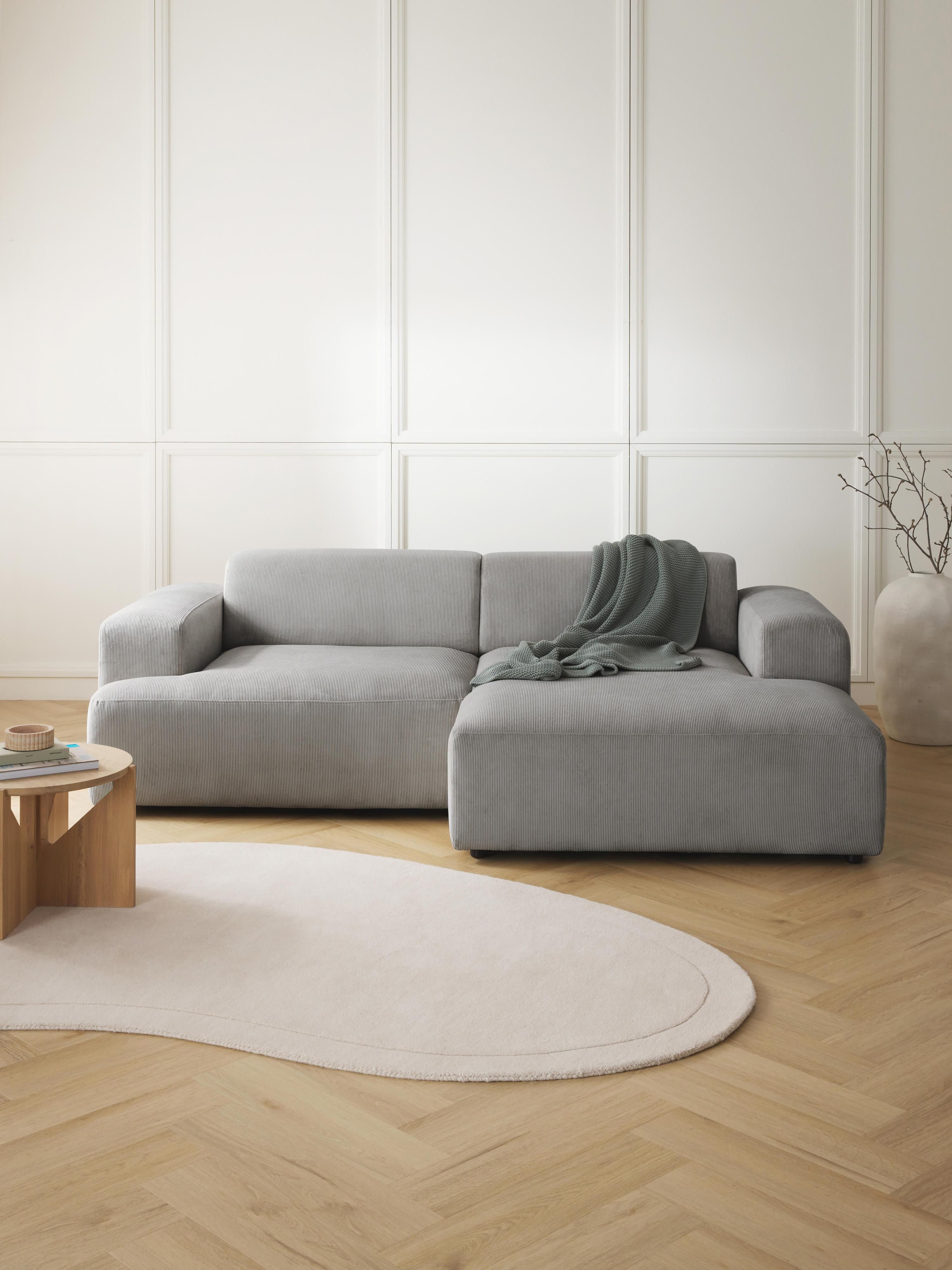 Corduroy hoekbank Melva (3-zits)