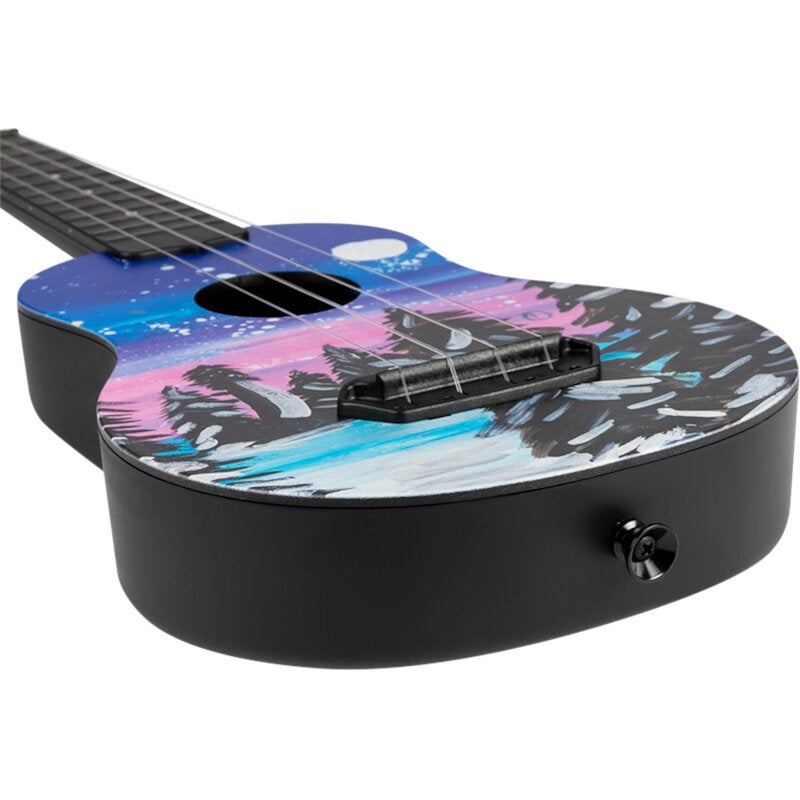 Flight Ultra Travel Series UTS-42 Snow kunststof sopraan ukelele met hoes