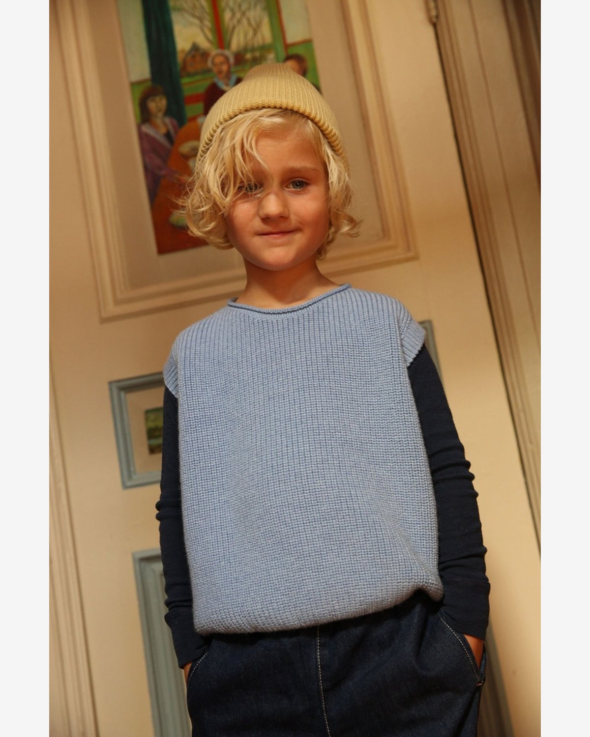 Ullvest Barn – 100% Merino, Ubehandlet Ull | Vest Harvey