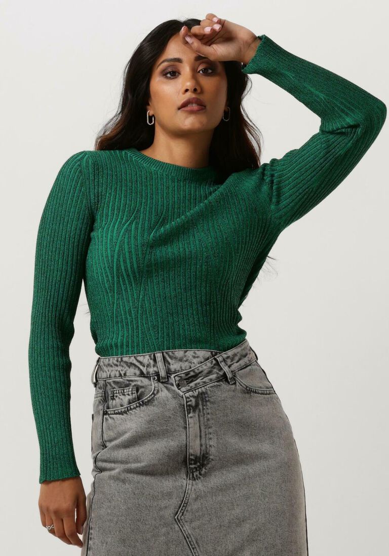 OBJECT groene object trui objrike l/s knit pullover