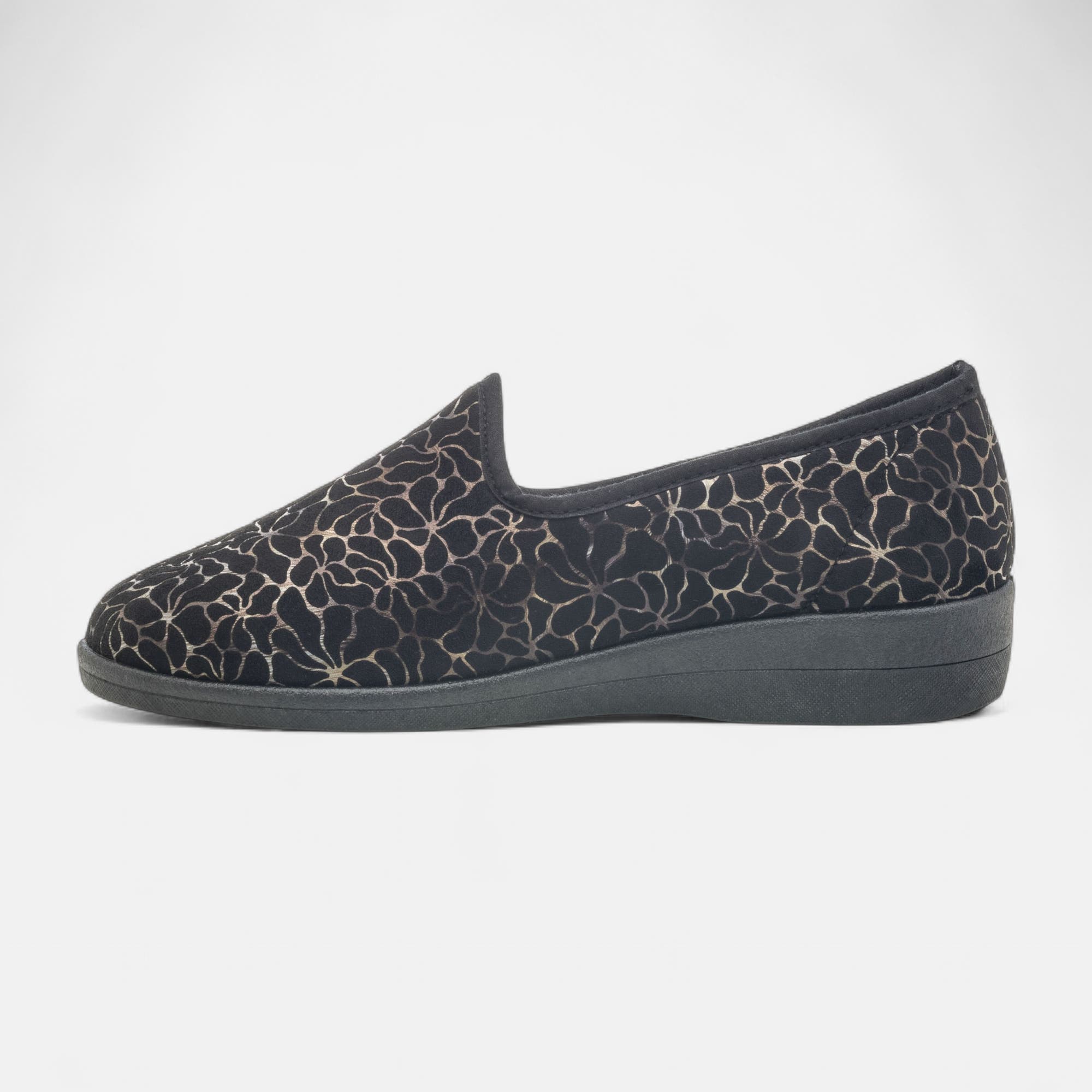 Pantoufles pieds sensibles Femme noir