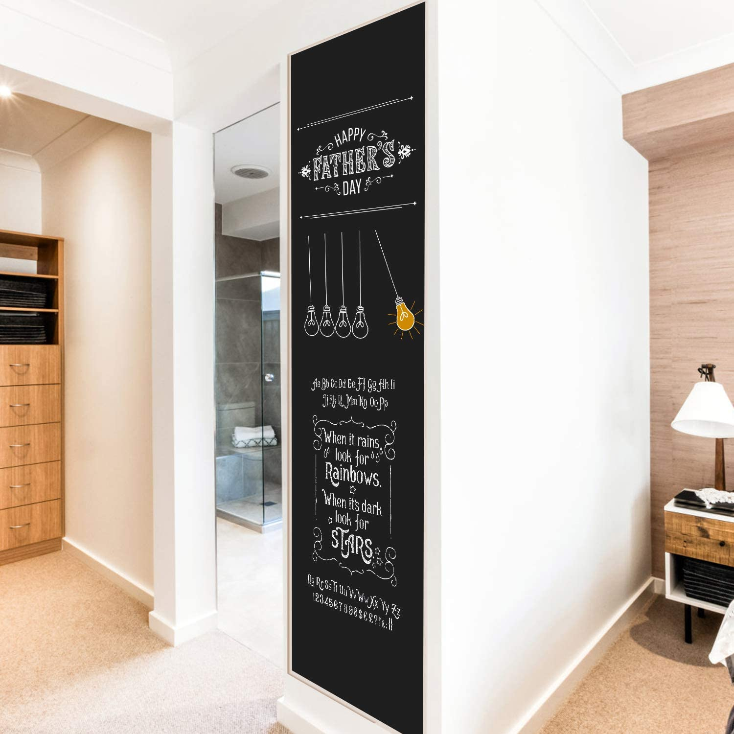 (90x100cm) Selbstklebende Wandtafel Folie Black Board Sticker