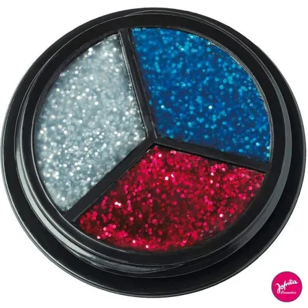 Jofrika Glitter Trio silber rot blau, 3g