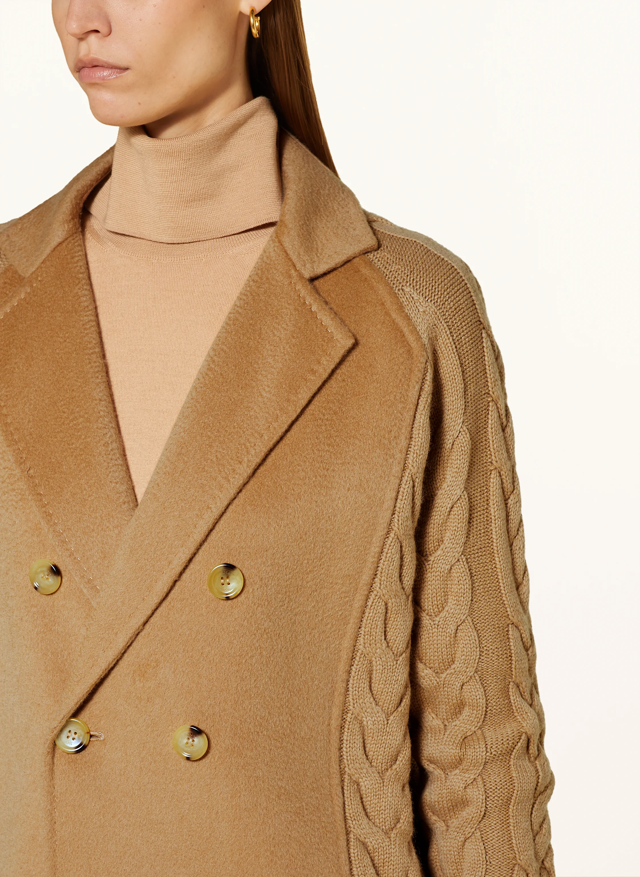 Max Mara Cabanjacke MICIO im Materialmix mit Cashmere