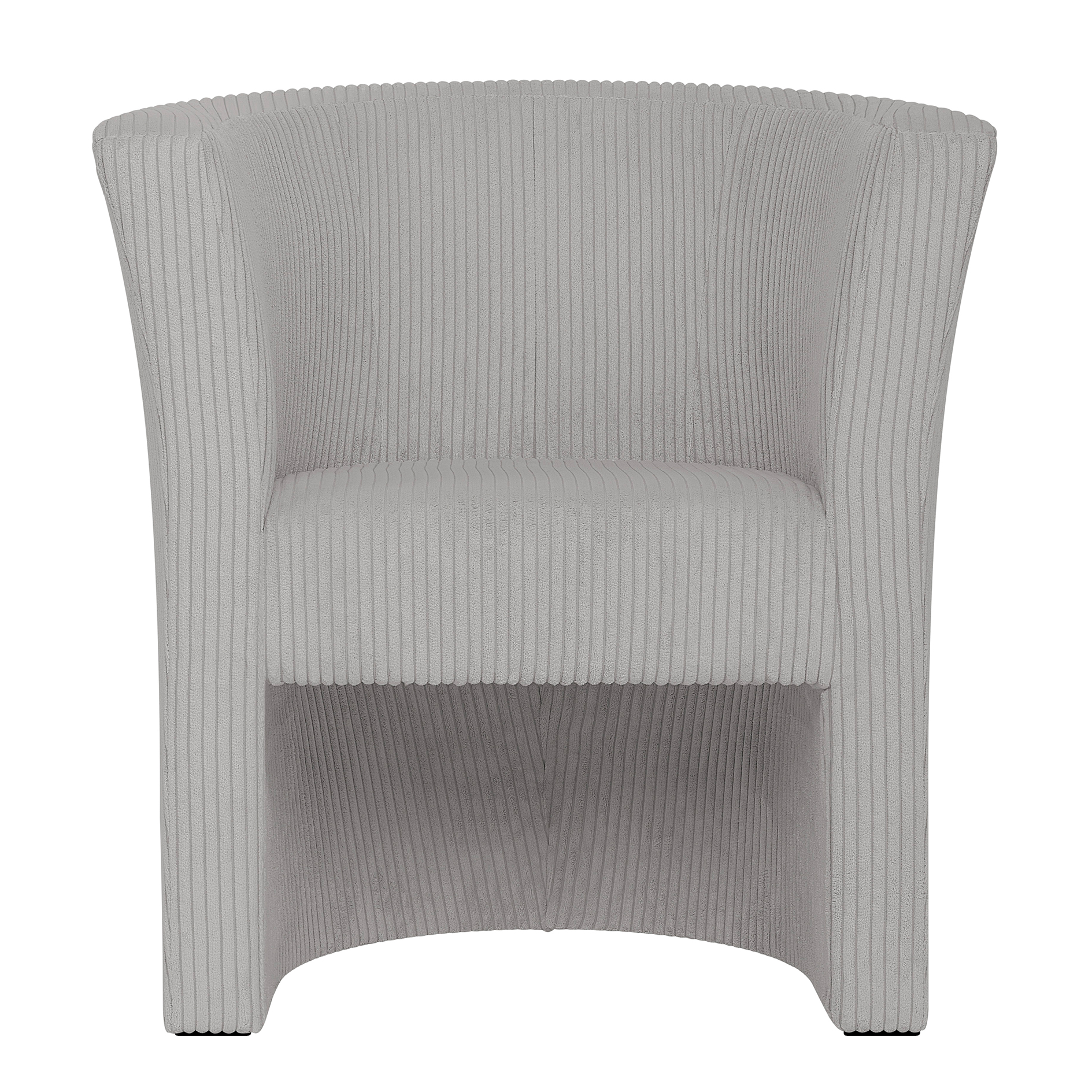 Cocktailsessel - hellgrau - Cord - 76 cm hoch