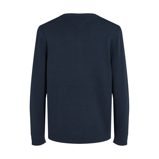 Tommy Jeans Slim Essential Vneck Striktrøje, Dark Night Navy, M