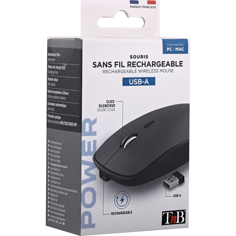 Souris sans fil rechargeable TnB Rubby