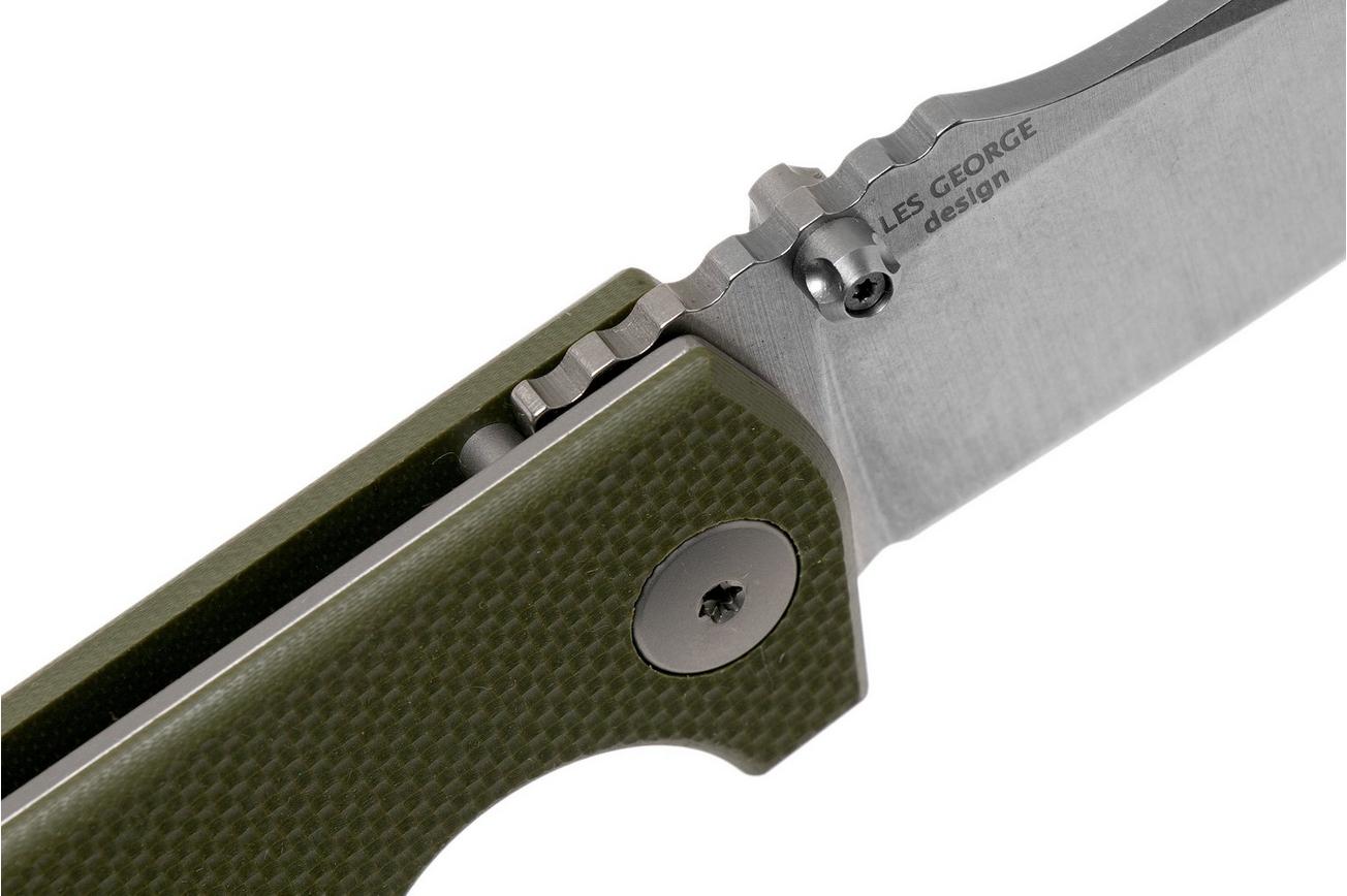 Spartan Blades Astor SFBL8GR Green G10 zakmes, Les George design