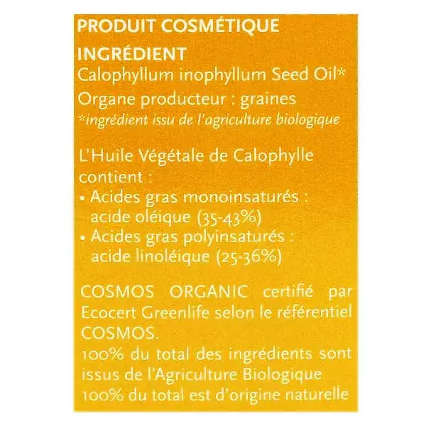 Óleo Vegetal Orgânico Calophyllum Phytosun Arôms Nutre e Suaviza a Pele 50ml