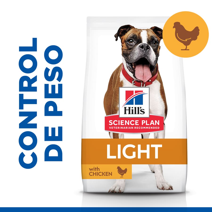 Ração para cães Hill's Science Plan Adult Light Medium com sabor de frango