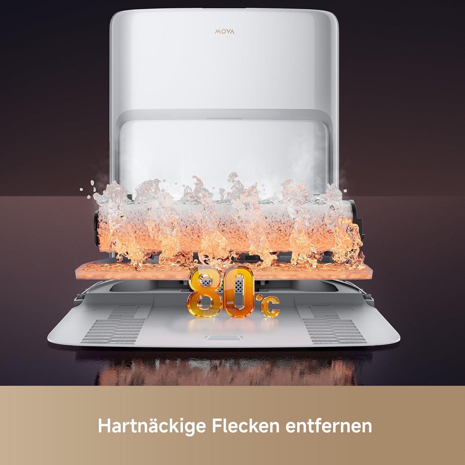 MOVA Z60 Ultra Roller Complete Saugroboter mit Wischfunktion, HydroForce-Wischen, AutoShield-Technologie, LiftPro-Gehäuse und StepMaster 2.0-System, 28.000 Pa Saugkraft, Wischen mit DuoSolution-System