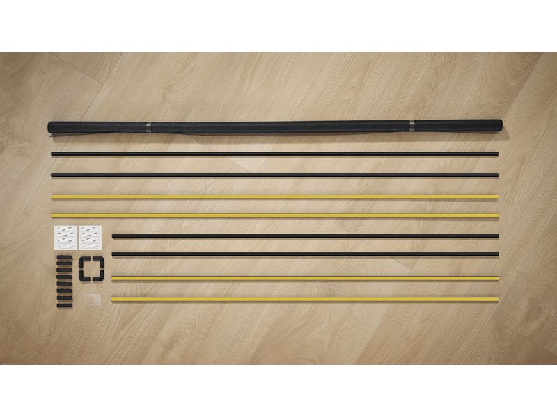 tesa Fliegengitter CLIP-ON Rahmen für Fenster 140 x 120 cm Insektenschutz zum Einklicken am Fenster – Rahmen zuschneidbar – einache Montage – anthrazit