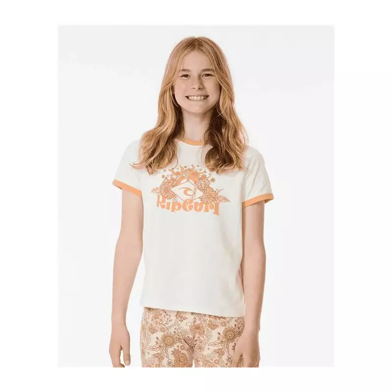 Teeshirt junior RIPCURL Sun Catcher Ringer Tee - Girl Bone