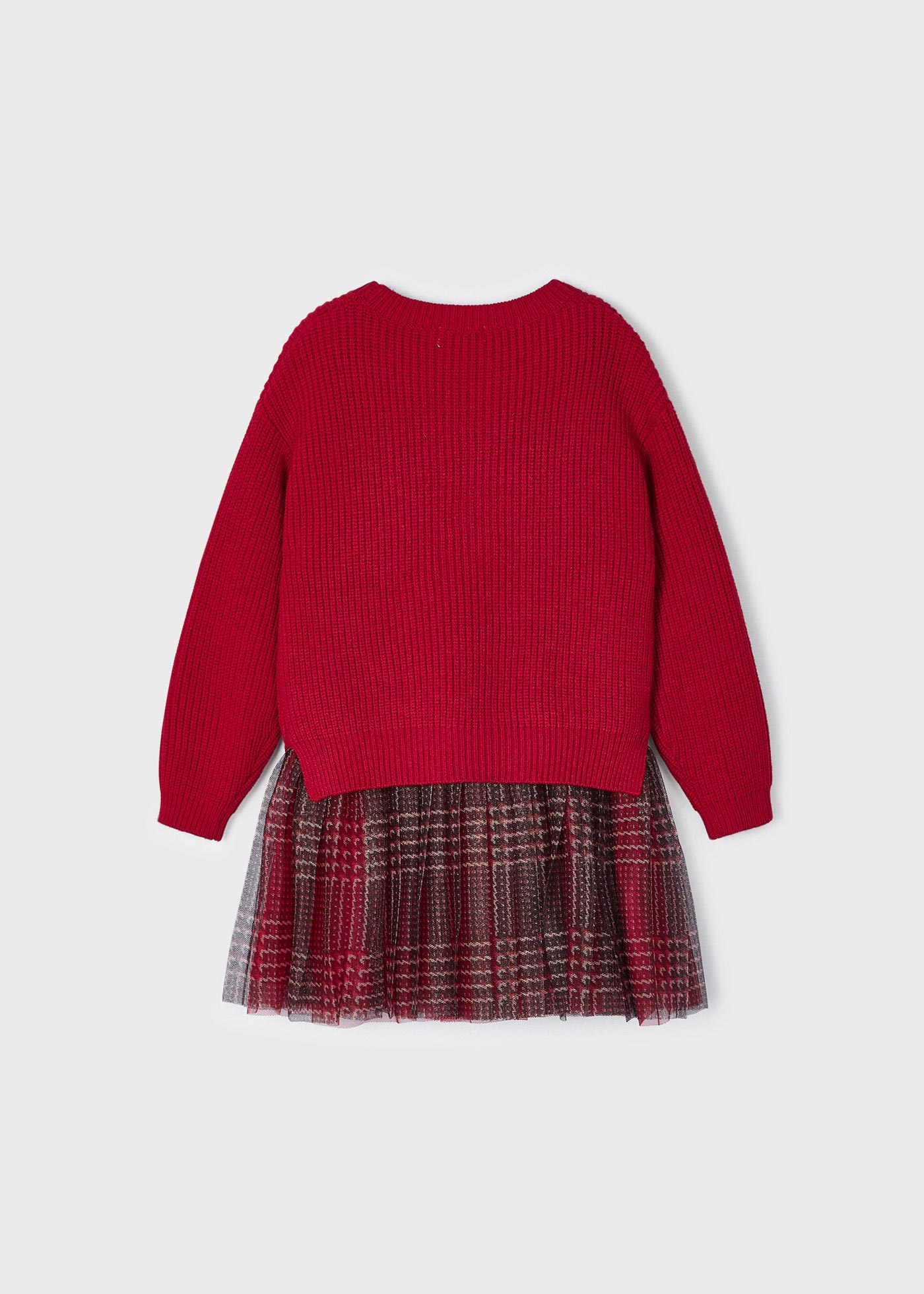 Vestido de tule com suéter para meninas