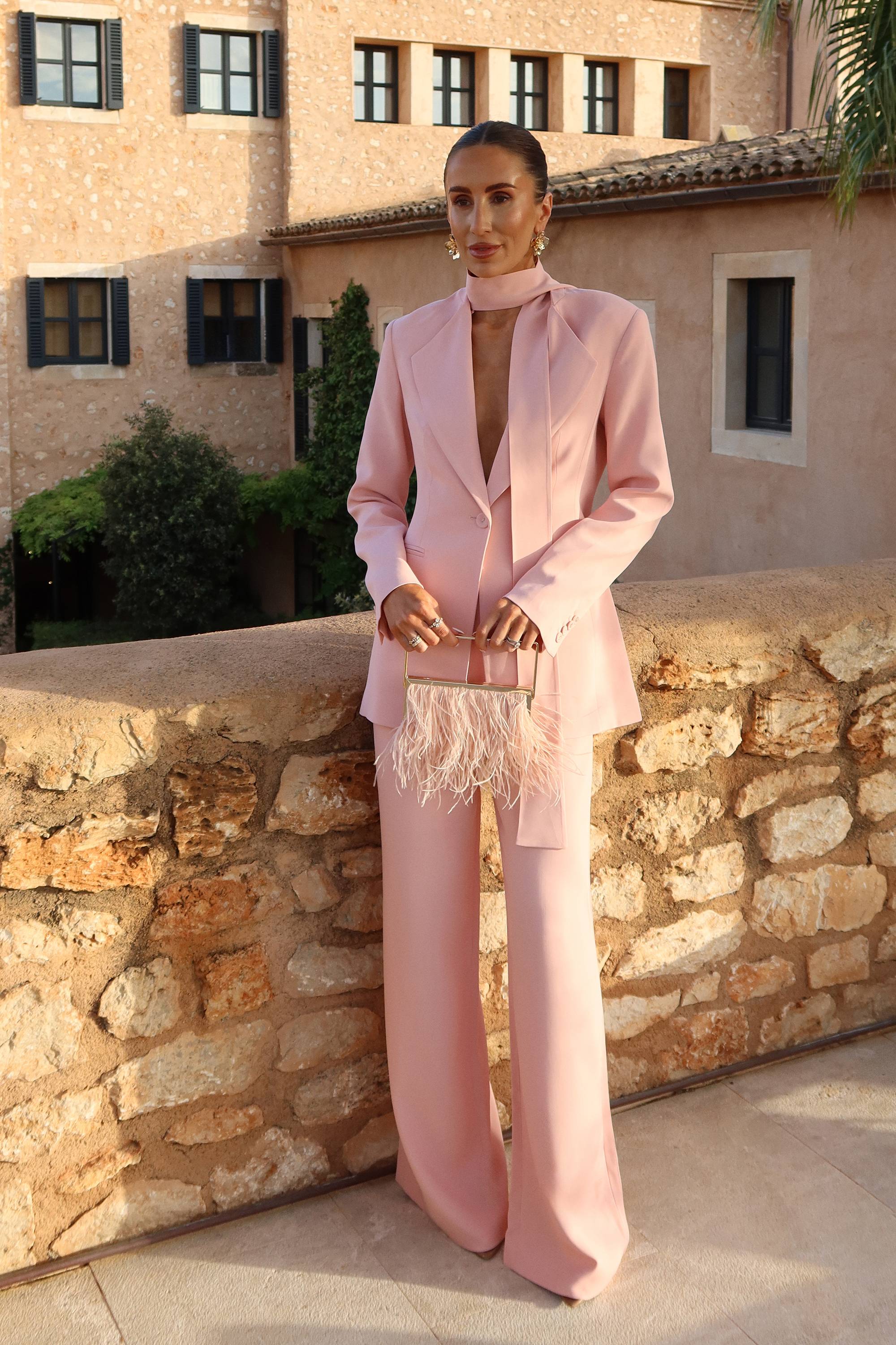 KarenMillen Pantalon sur mesure en viscose stretch compact à jambes larges