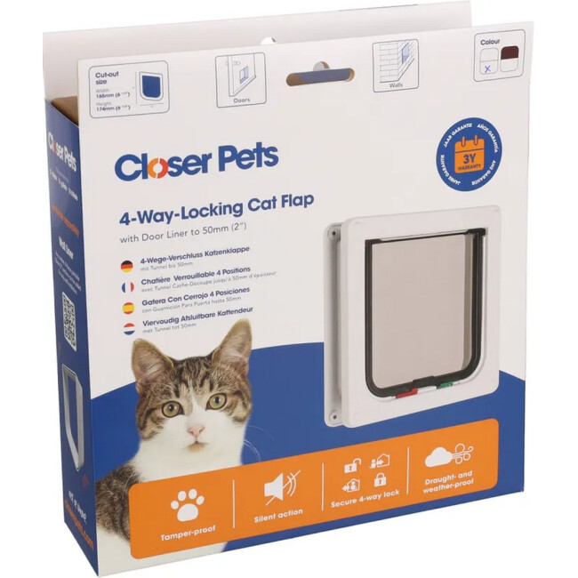 Chatière blanche Cat Mate 235 standard pour chat