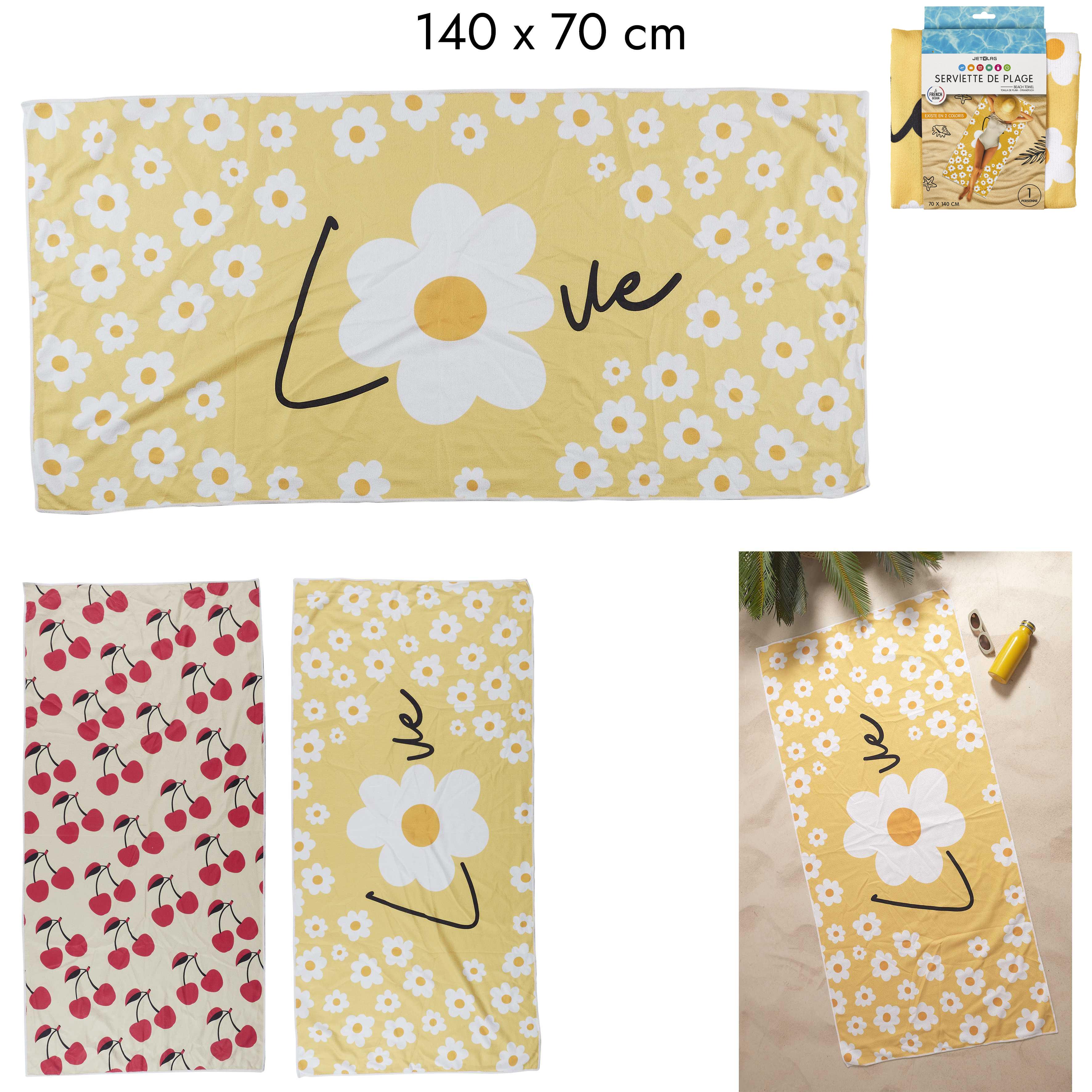 SERVIETTE PLAGE POP 70X140CM