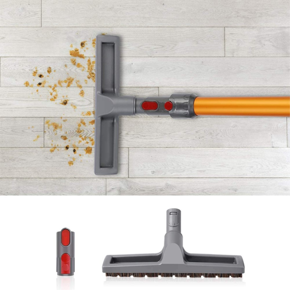 (2-tlg. Set) Ersatz Reinigungs Kopf Teppich Bürsten Aufsatz für Dyson Staubsauger Serie V   DC - Grau