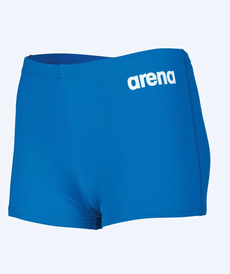 Arena firkantede badebukser til drenge - Team Solid - Blå