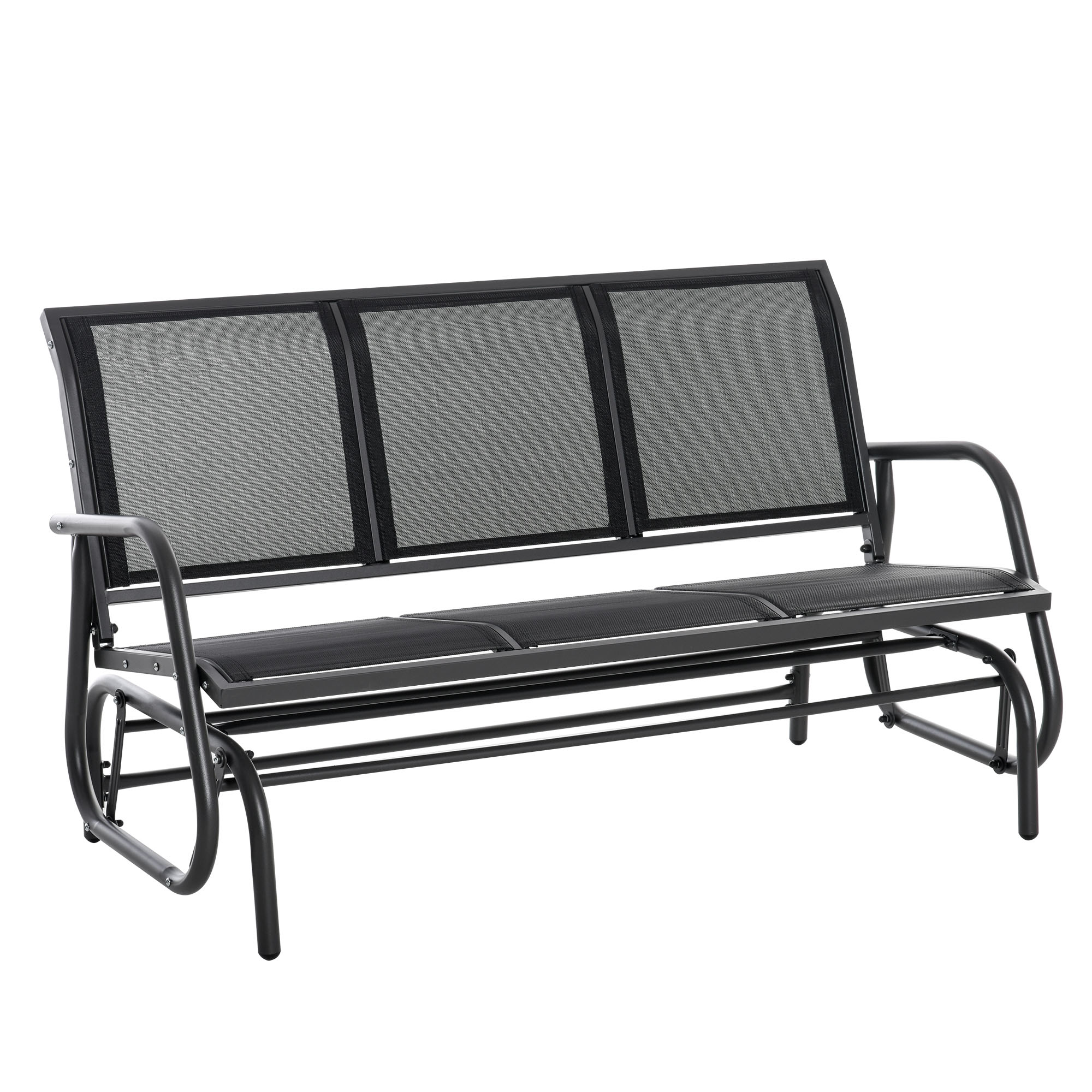 Banco de jardim preto Outsunny
