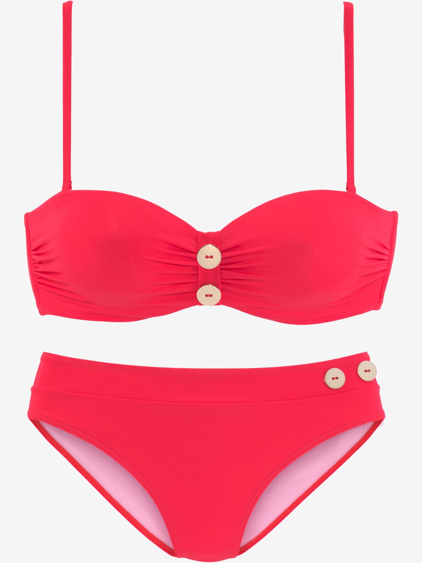 Maillot de bain bandeau à armatures design élégant