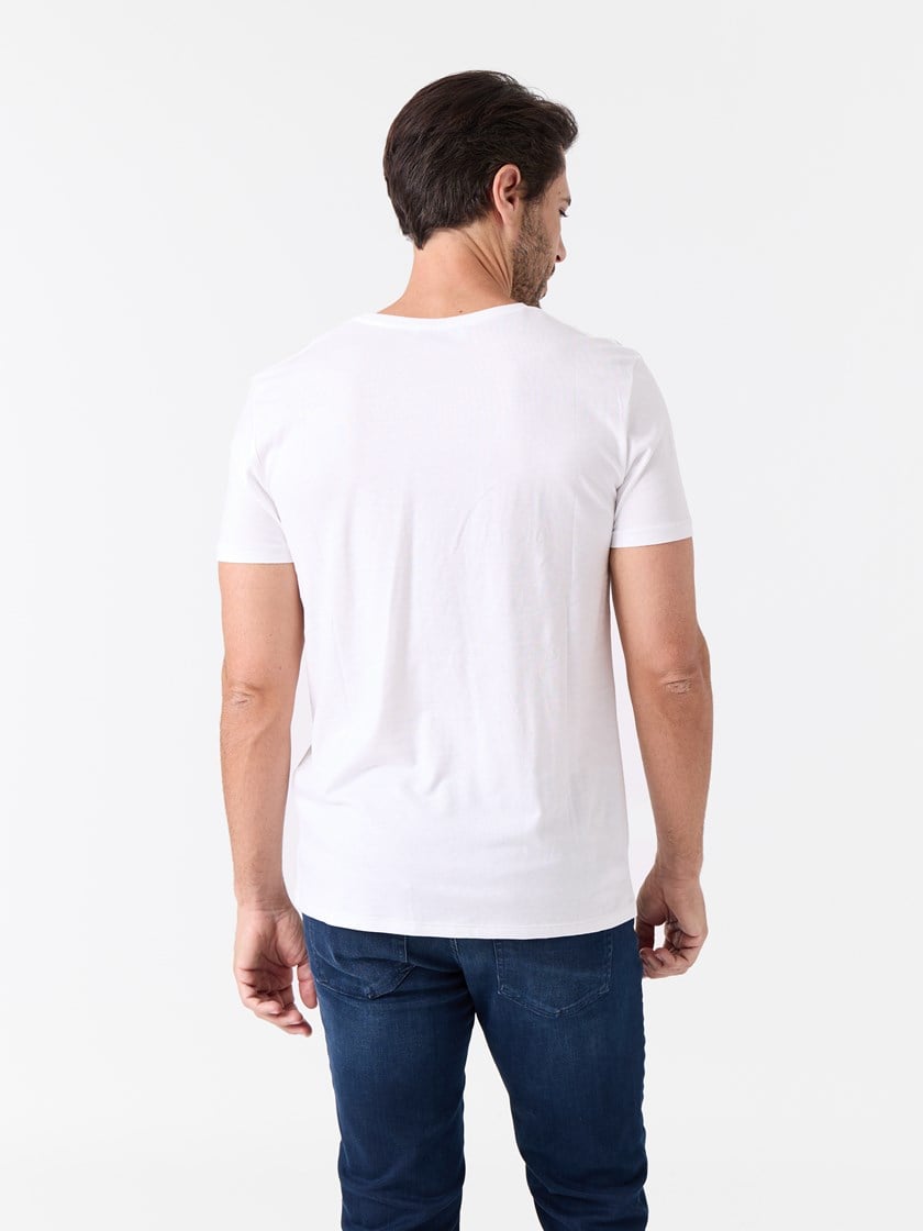 Rizzo v-hals t-skjorte Bright White