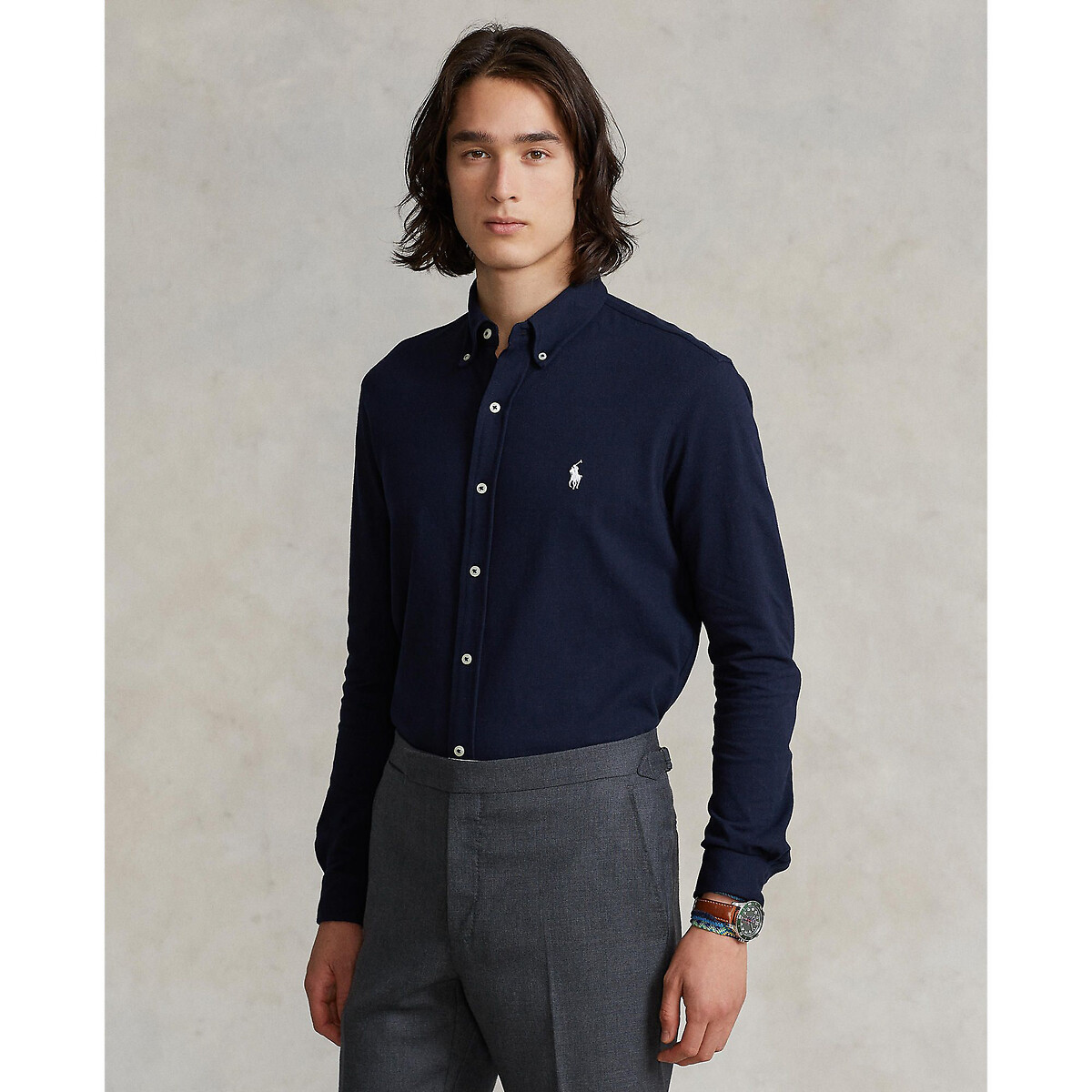 POLO RALPH LAUREN<br>Camisa de algodão piqué ultraleve