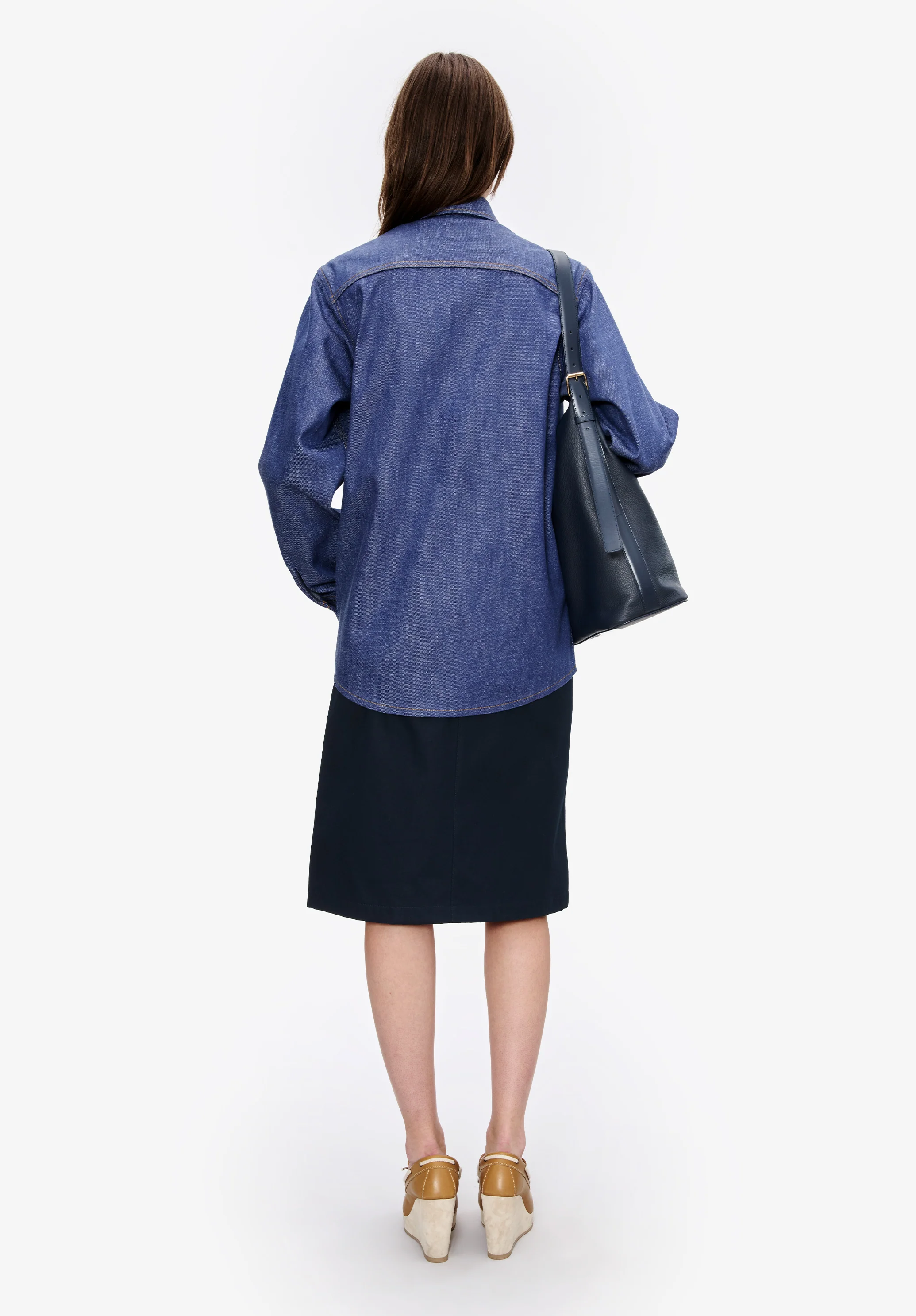 Veste en denim bleu esprit workwear - Bleu