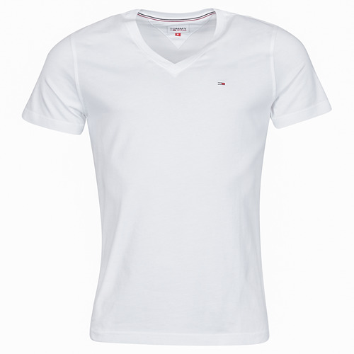 Tommy Jeans - TJM ORIGINAL JERSEY TEE V NECK - Blanc