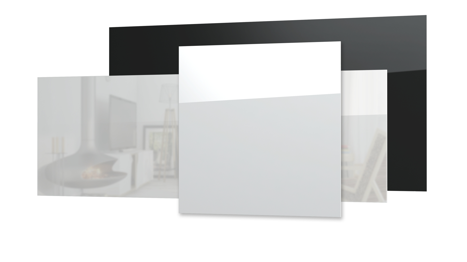 Ecosun GS500 glazen infraroodpaneel met WiFi 40x120cm wit 500W