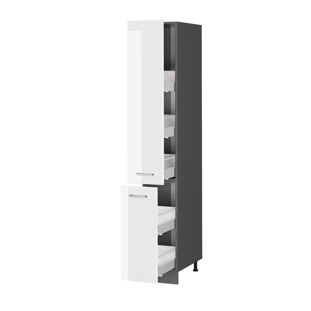 Vicco Apothekerhochschrank Küchenschrank Küchenzeile R-Line 30 cm Anthrazit Weiß