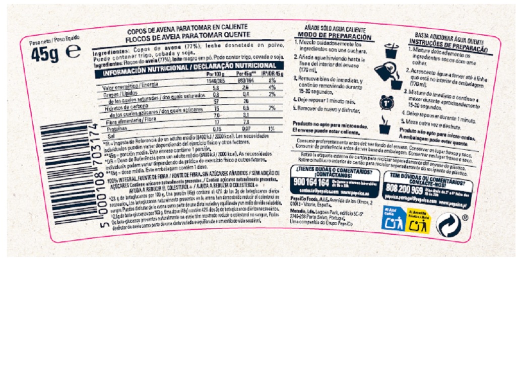 PAPAS QUAKER DE AVEIA ORIGINAL 45G