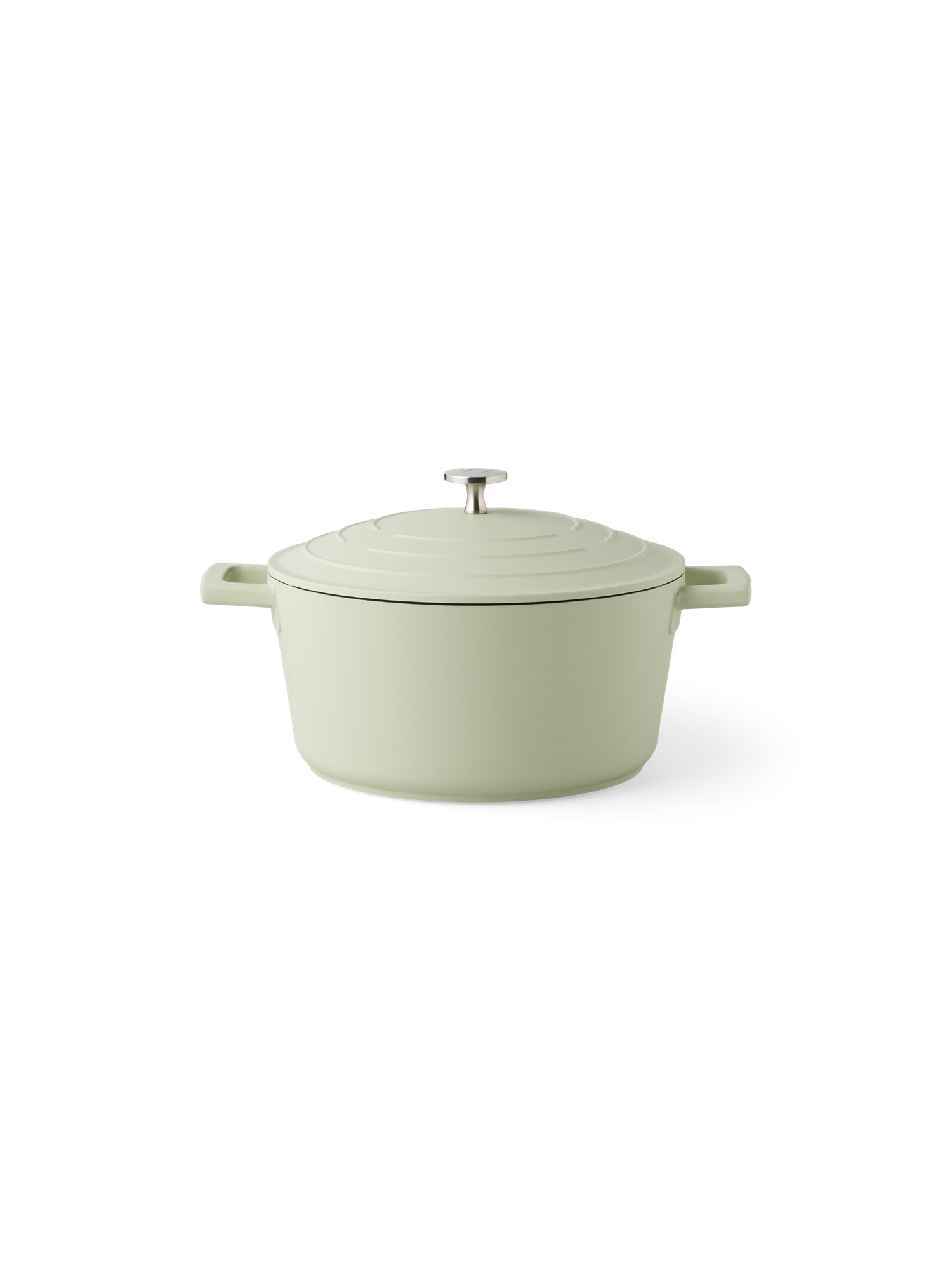 Gryde med låg 4L | Støbt aluminium/bund af rustfrit stål. 4 l. | Milky Green | MASTERCLASS