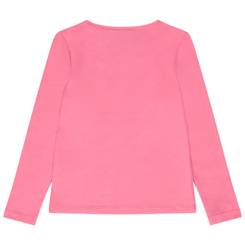 T-shirt manches longues en jersey print fantaisie pour fille - Multicolore