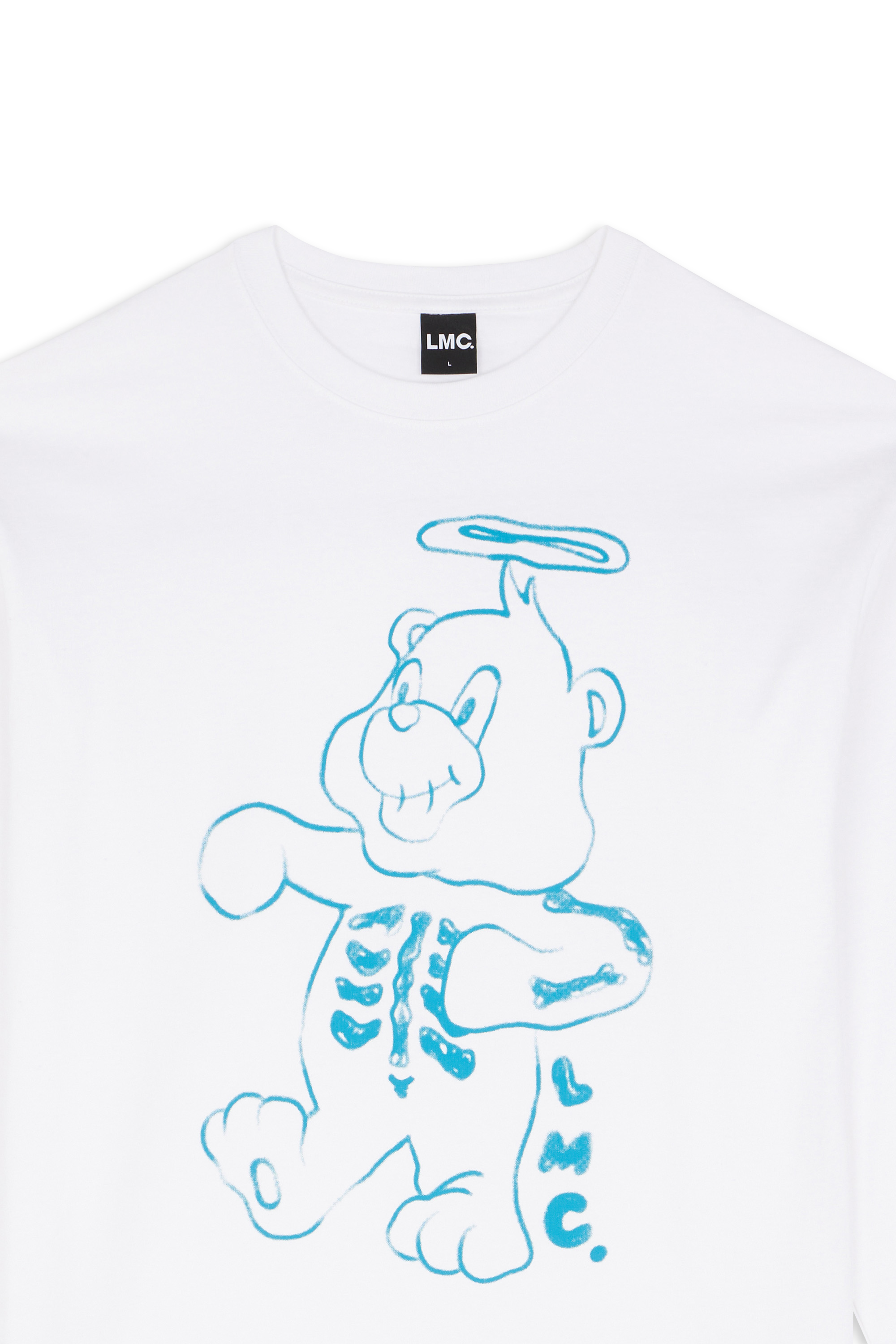 LOST MANAGEMENT CITIES T-shirt SCARY BEAR KIBG Blanc
