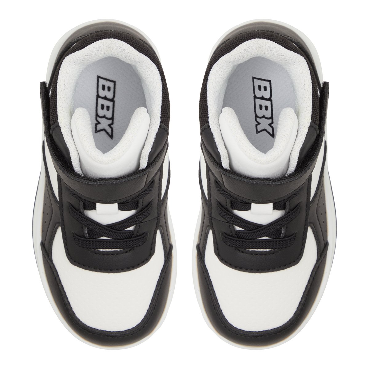 Facile à mettre-Swag-ib-Baskets montantes - Talon plat - Noir/Blanc