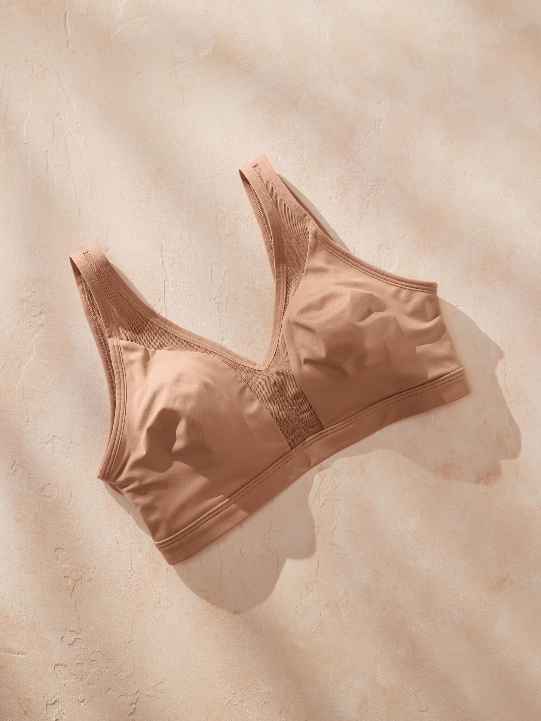 Caramel-nude - B-H beha met totale ondersteuning zonder beugel en ultiem comfort