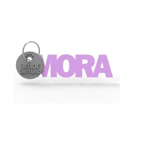 Chaveiro personalizado Seron com estampa de cachorro lilás