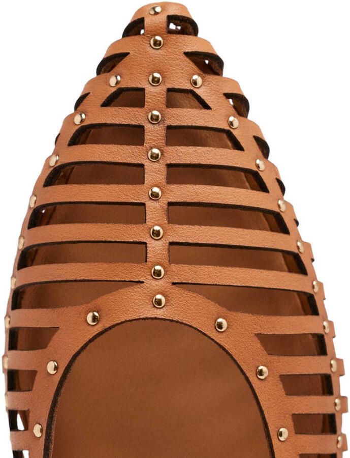 Gioseppo Jericho leren slingback loafers cognac