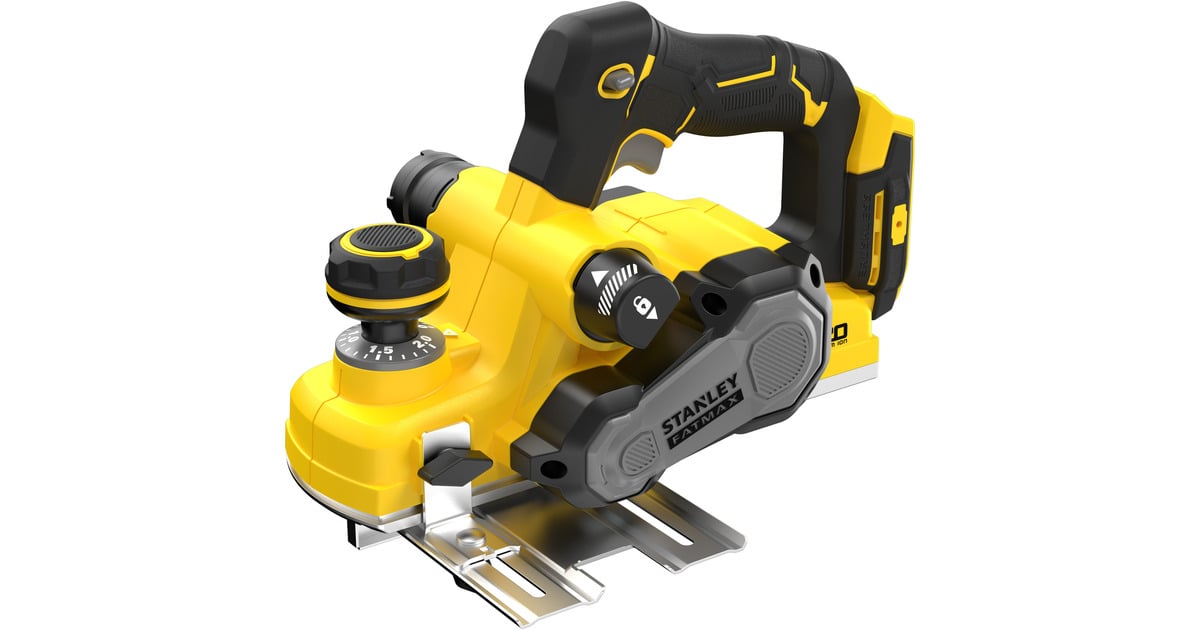 StanleyFATMAX V20 18V Brushless elektrische schaafmachine  (Zwart/geel, Accu en oplader niet inbegrepen)
