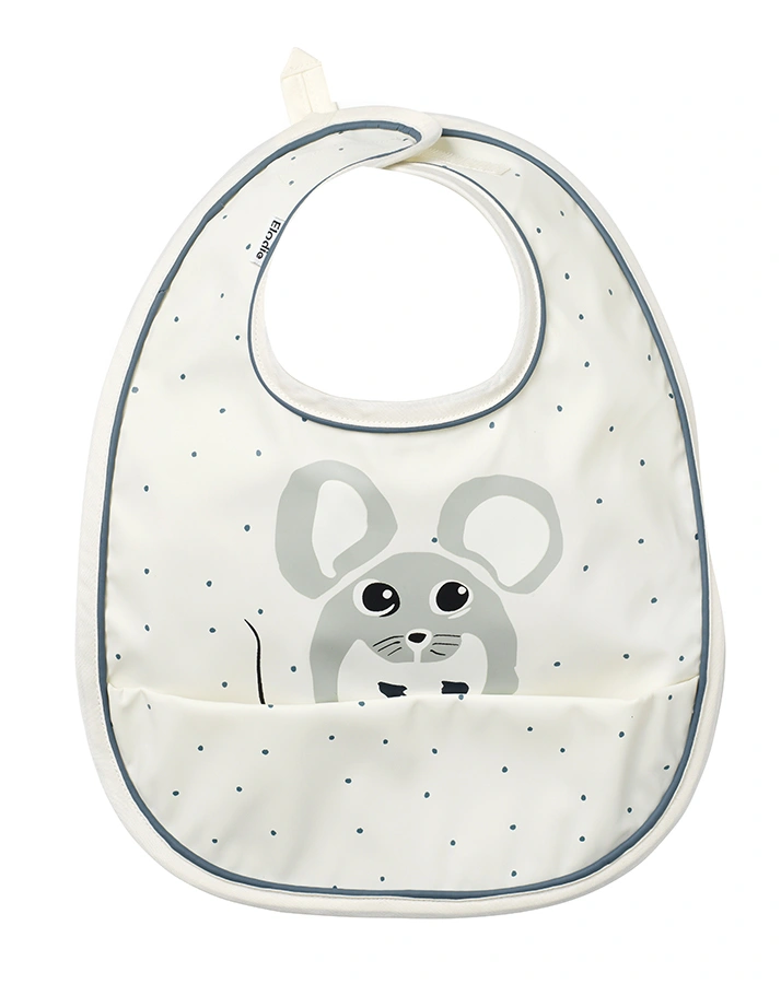 Lätzchen FOREST MOUSE MAX mit Auffangschale in weiß