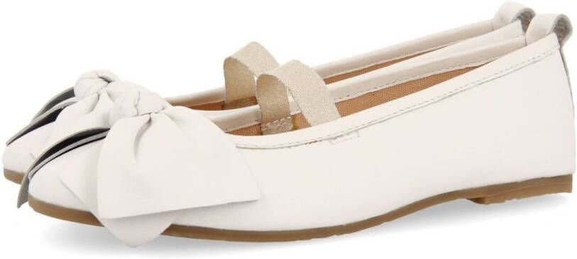 Gioseppo Off-White Leren Ballerina Schoenen White