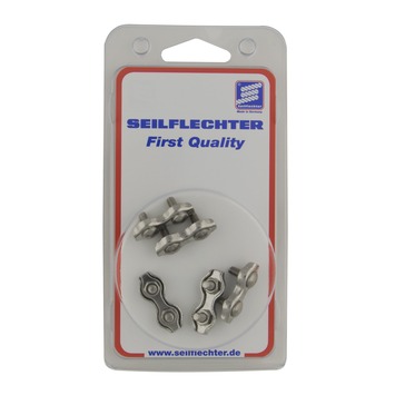 Dubbele staaldraadklemmen 4 mm 5 stuks