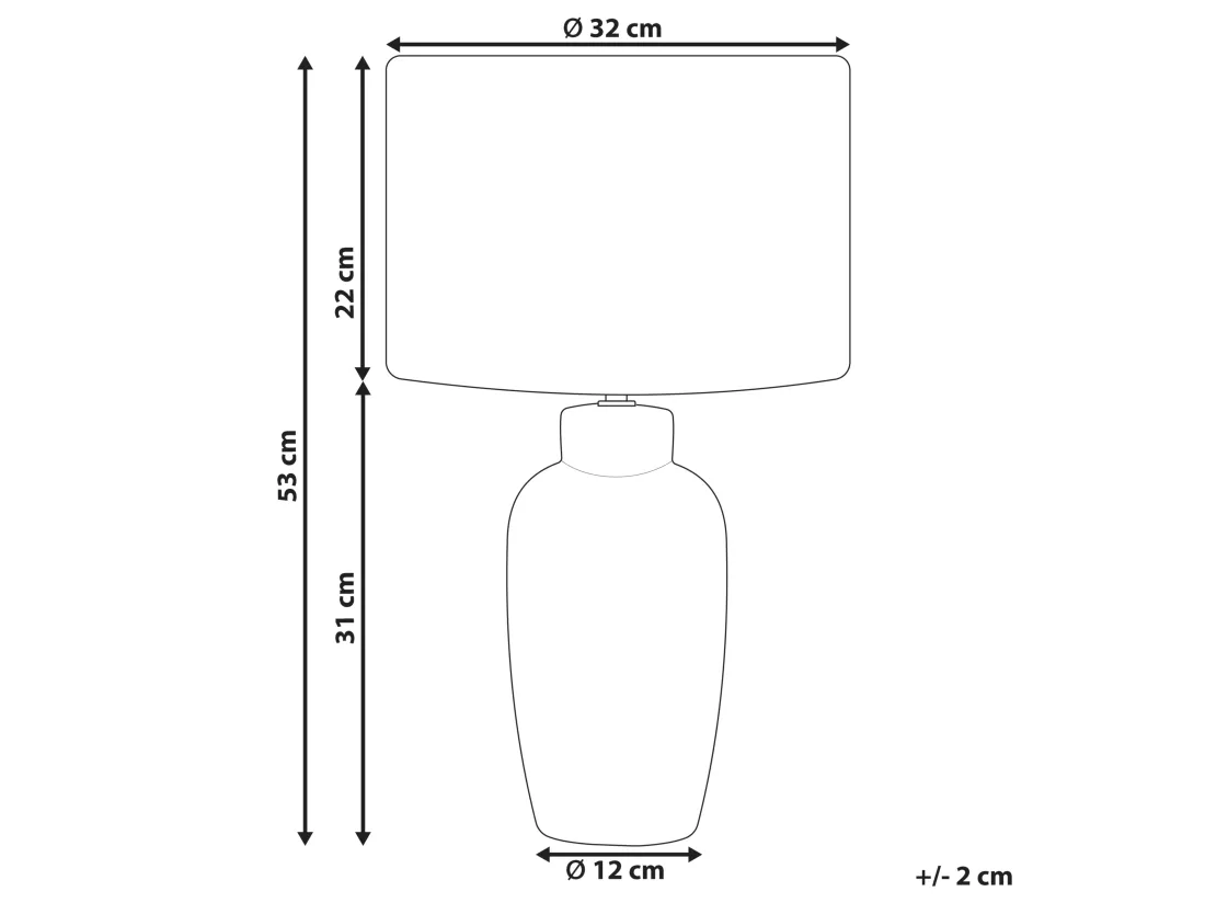 Lampe à poser PERLIS Céramique Bleu marine