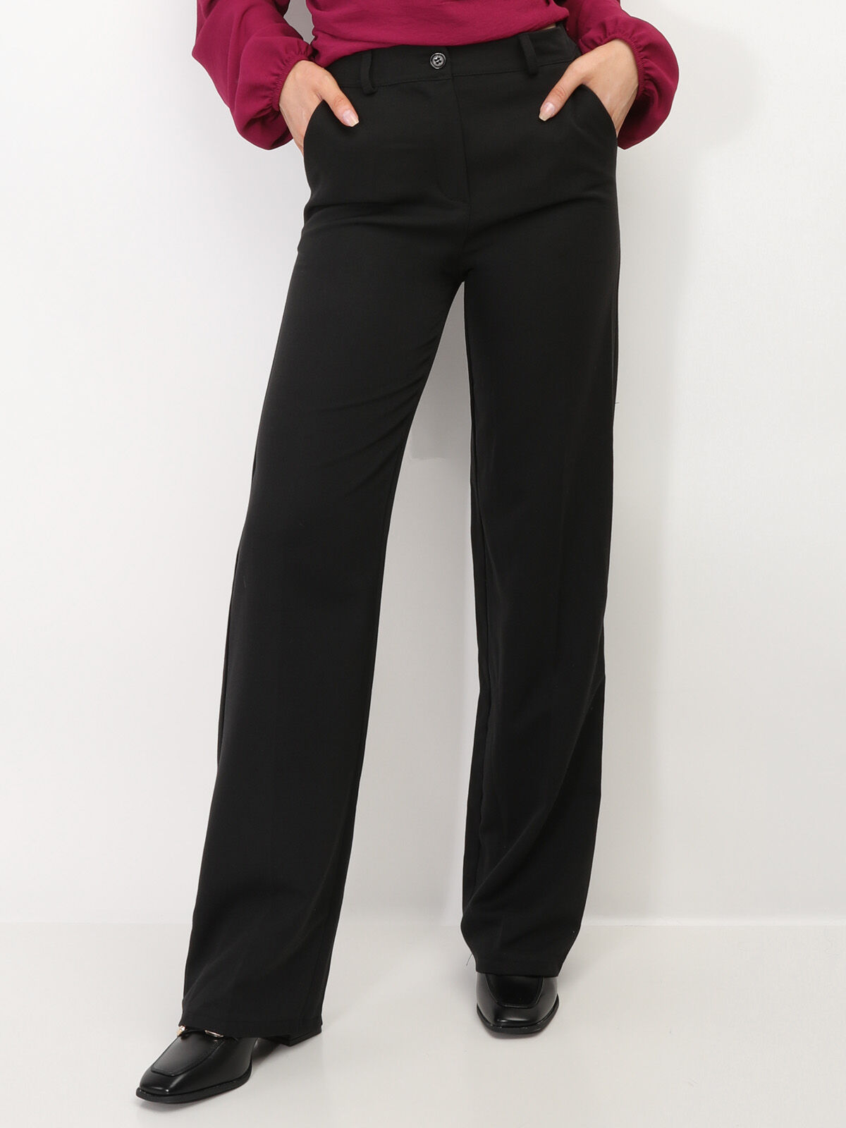 Pantalon tailleur wide leg- Noir