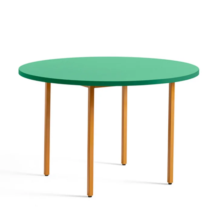 HAY - Two-Colour Esstisch rund, Ø 120 cm, mint / ocker