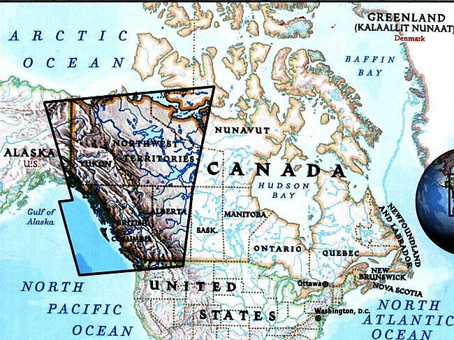NATIONAL GEOGRAPHIC - 3113 CANADA WEST ECHELLE 1 2 100 000