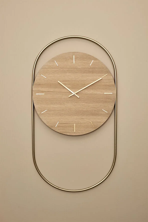 Andersen - Furniture A-Wall Clock - Oak with brass ring Eg